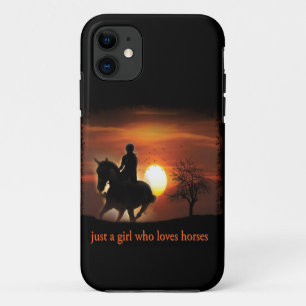 Capa Para iPhone 11 apenas uma garota que ama cavalos