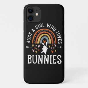 Capa Para iPhone 11 Apenas Uma Garota Que Ama Coelhos Arco-Íris