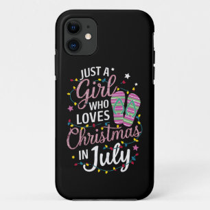 Capa Para iPhone 11 Apenas Uma Garota Que Ama O Natal Em Julho De Verã