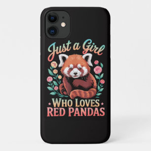 Capa Para iPhone 11 Apenas Uma Garota Que Ama Pandas Vermelhos