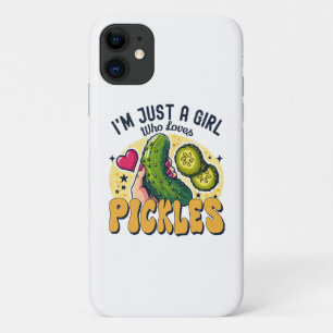 Capa Para iPhone 11 Apenas Uma Garota Que Ama Picles - Vegan Engraçado