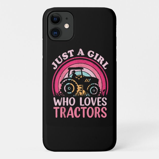 Capa Para iPhone 11 Apenas Uma Menina Que Ama Tratores (Verso)