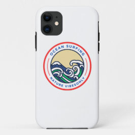 Capa Para iPhone 11 Apenas Vibrações de Verão de Surfe no Oceano
