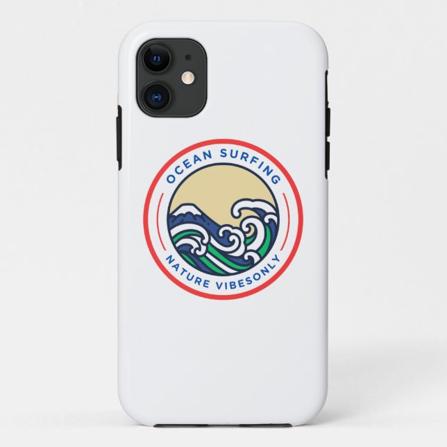 Capa Para iPhone 11 Apenas Vibrações de Verão de Surfe no Oceano (Verso)