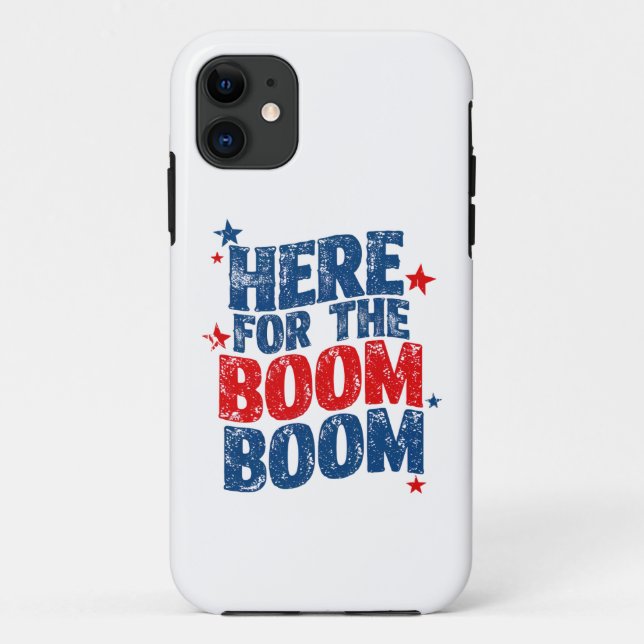 Capa Para iPhone 11 Aqui pelo Patriótico Boom 4 de julho (Verso)