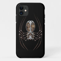 Aranha de Steampunk no preto