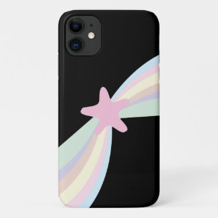 Capa Para iPhone 11 Arco Arco-Íris Escuro Cachorro Atirando Estrela Pr