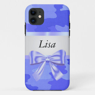 Capa Para iPhone 11 Arco Azul Personalizado da Camuflagem Azul