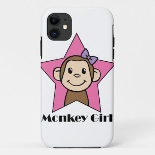 Capa Para iPhone 11 Arco da estrela do rosa da menina do macaco do