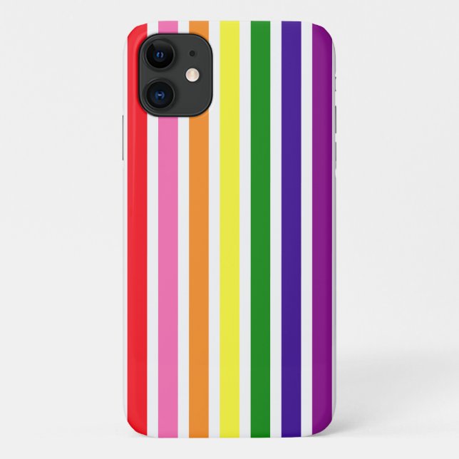 Capa Para iPhone 11 Arco-Íris Colorido Orgulho gay (Verso)