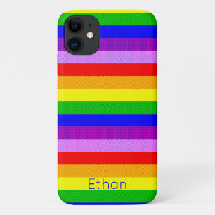 Capa Para iPhone 11 Arco-íris com padrão pontiagudo