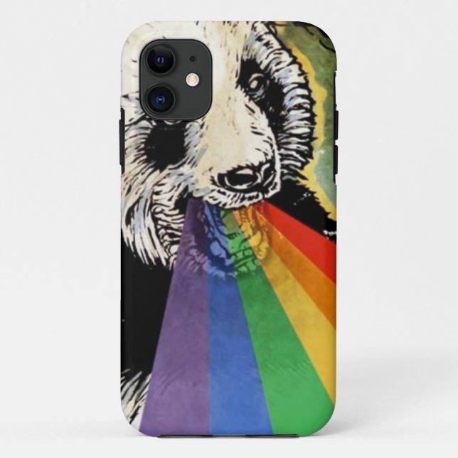Capa Para iPhone 11 arco-íris da panda (Verso)