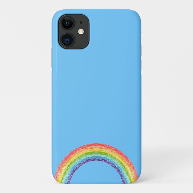 Capa Para iPhone 11 Arco-íris e céu azul (Verso)
