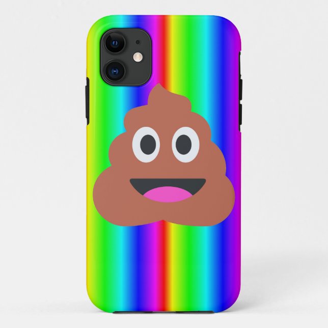 Capa Para iPhone 11 arco-íris emoji (Verso)