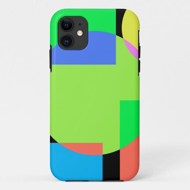Capa Para iPhone 11 Arco-íris geométrico (Verso)