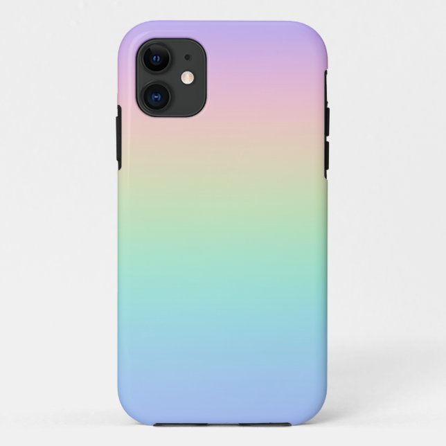 Capa Para iPhone 11 Arco-íris pastel (Verso)