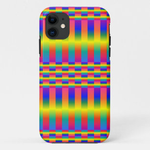 Capa Para iPhone 11 Arcos de chuva escuros e leves (verificadores e ri
