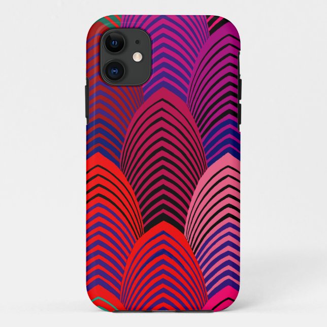 Capa Para iPhone 11 Arcos de Jazz Vermelhos (Verso)