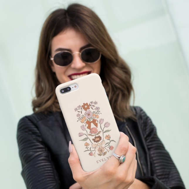 Capa Para iPhone 11 Arcos e Blossomas Terracotta Floral (Criador carregado)