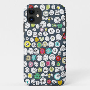 Capa Para iPhone 11 ardósia de botões e abelhas