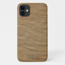 Capa Para iPhone 11 Areia Monograma de Pedra de Arenito Natural