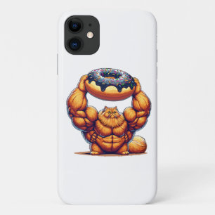 Capa Para iPhone 11 Aroma de Levantamento de Gatos Musculares