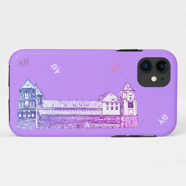 Capa Para iPhone 11 Arquitetura do castelo de Mir da Bielorrússia М и  (Verso (horizontal))
