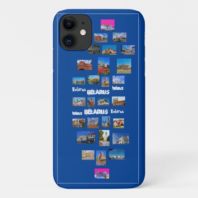 Capa Para iPhone 11 Arquiteturas Bielorrussas Collage iPhone 11 Caso (Verso)