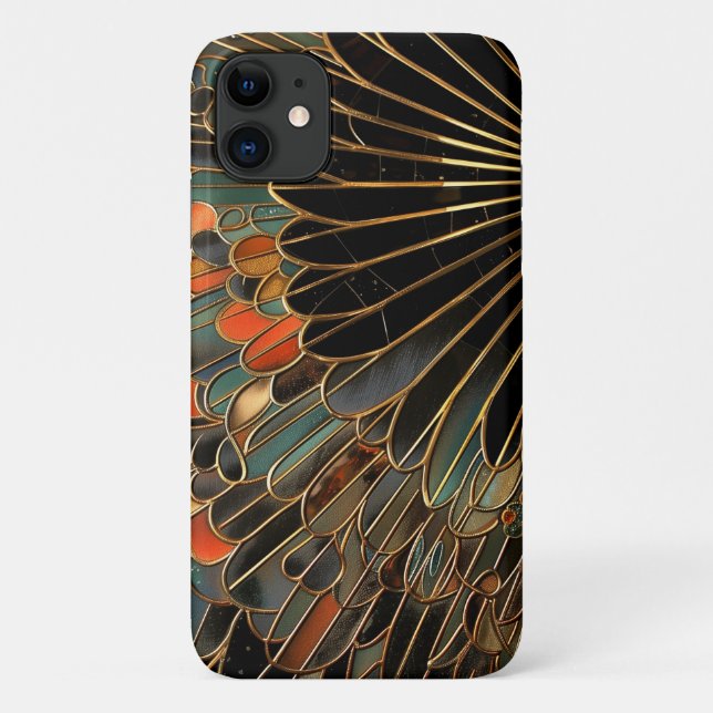 Capa Para iPhone 11 Art Deco Moody Fan (Verso)