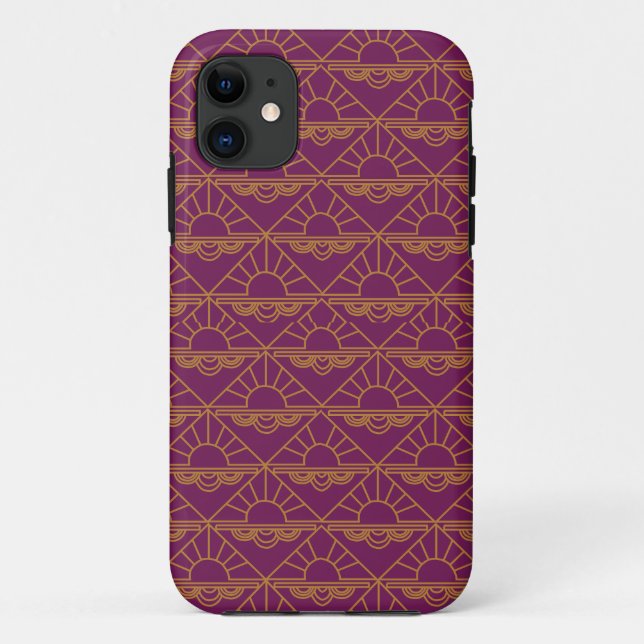 Capa Para iPhone 11 Art Deco Sunrise (Verso)