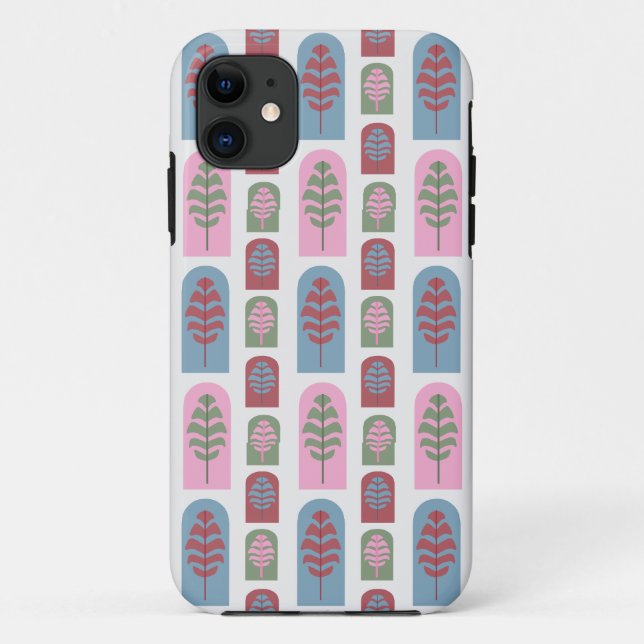 Capa Para iPhone 11 Art Deco Trees (Verso)