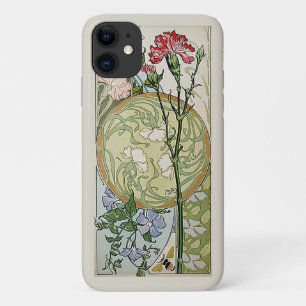 Capa Para iPhone 11 Art Nouveau Carnações Clematis Flores 
