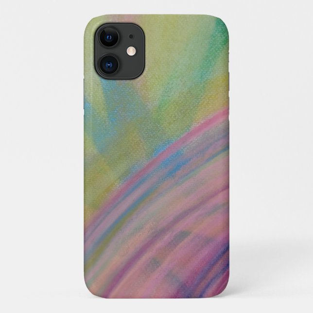Capa Para iPhone 11 Arte Abstrata Colorida Única P9 (Verso)