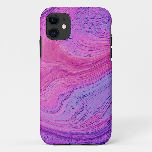 Capa Para iPhone 11 Arte Abstrata Giratória Roxa (Verso)