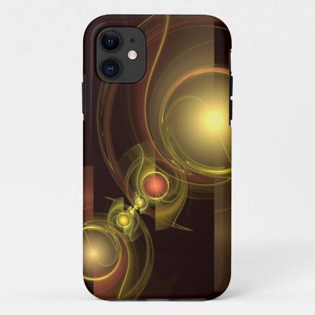 Capa Para iPhone 11 Arte Abstrato de Conexão Inteira (Verso)
