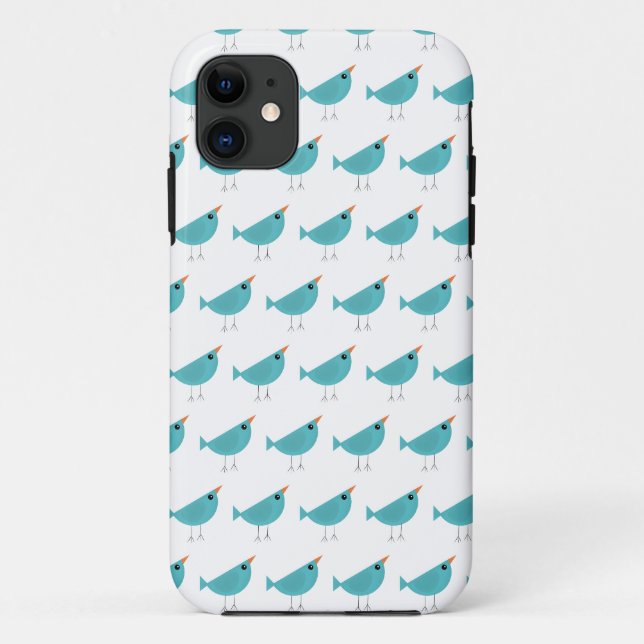 Capa Para iPhone 11 Arte Adorável e Caprichosa de Pássaros da Natureza (Verso)