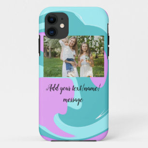 Capa Para iPhone 11 arte aquarela simples minimalista adicione sua fot