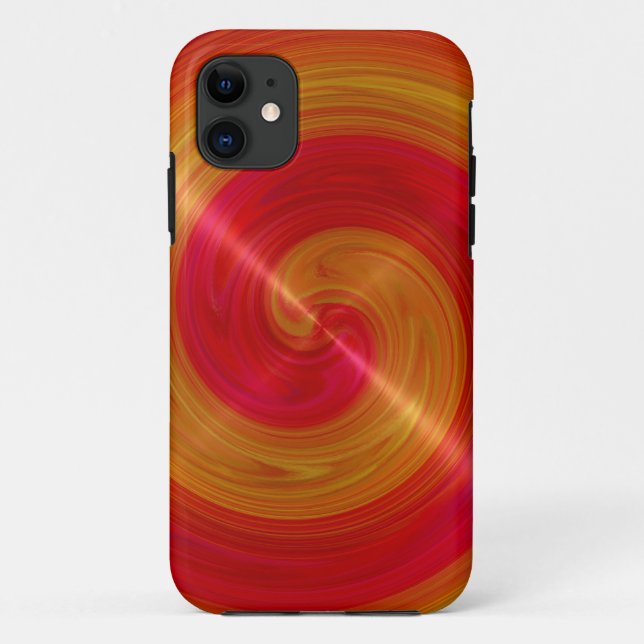Capa Para iPhone 11 Arte de Abstrato espiral de metal (Verso)