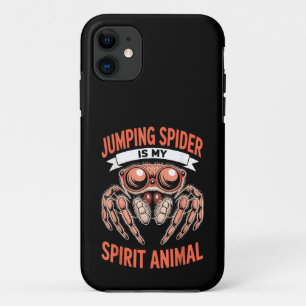 Capa Para iPhone 11 Arte de Aranha Saltarina para Homens Mulheres Cria