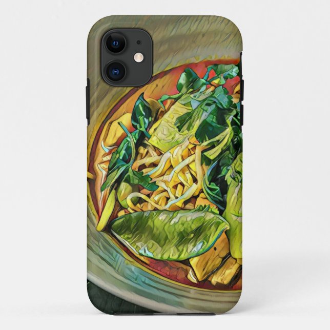 Capa Para iPhone 11 Arte de Comida Japonesa (Verso)