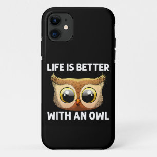 Capa Para iPhone 11 Arte de Coruja Legal Para Homens Mulheres Ave Notu