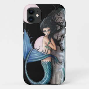 Capa Para iPhone 11 Arte de Fantasia de Sereia Gótica de Ilha Minúscul