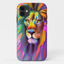 Capa Para iPhone 11 Arte de Fantasia Mística com abstrato Lion