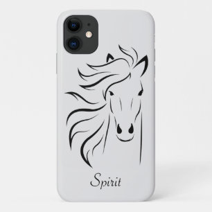 Capa Para iPhone 11 Arte de imagem de silhueta de cavalo moderno em ci