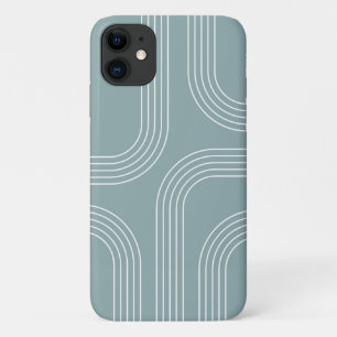 Capa Para iPhone 11 arte de linha do estilo do Meio século abstrato