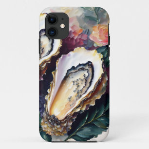 Capa Para iPhone 11 Arte de Ostra Botânica