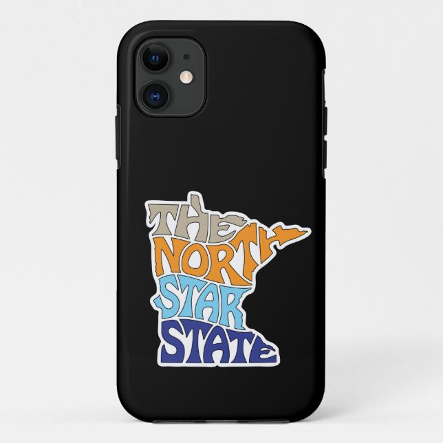 Capa Para iPhone 11 Arte de Palavras do Apelido de Minnesota (Verso)