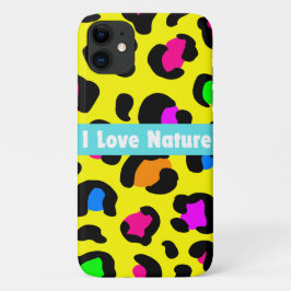 Capa Para iPhone 11 Arte de Tipografia Eu Amo a Natureza