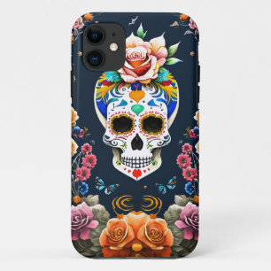 Capa Para iPhone 11 Arte do Crânio do Açúcar - Celebrar a Vida