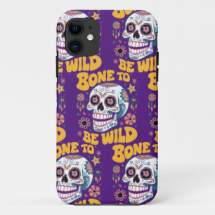 Capa Para iPhone 11 Arte do Crânio do Açúcar - Osso a ser selvagem